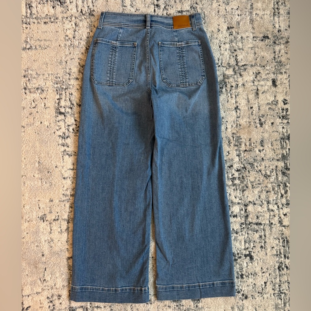Evereve Light Blue Wide Leg Flare Jeans Size 28 - Picture 4 of 7